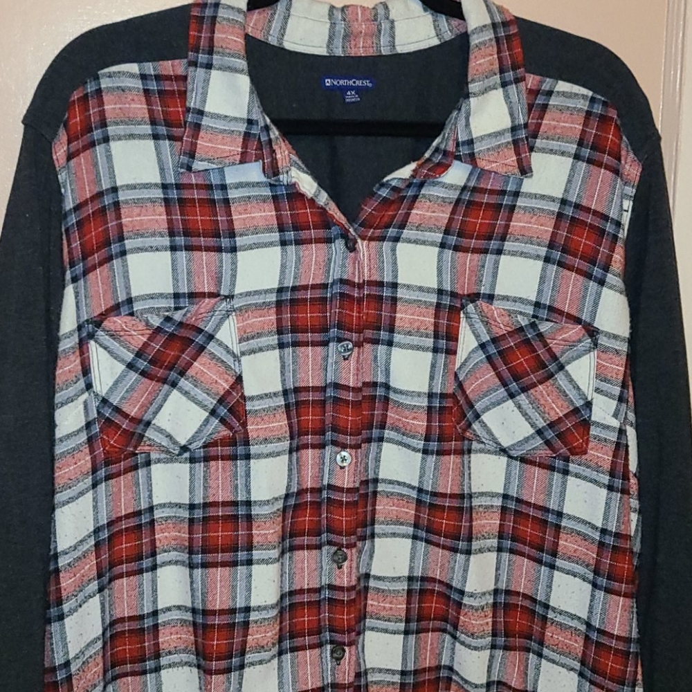 Button down plaid shirt